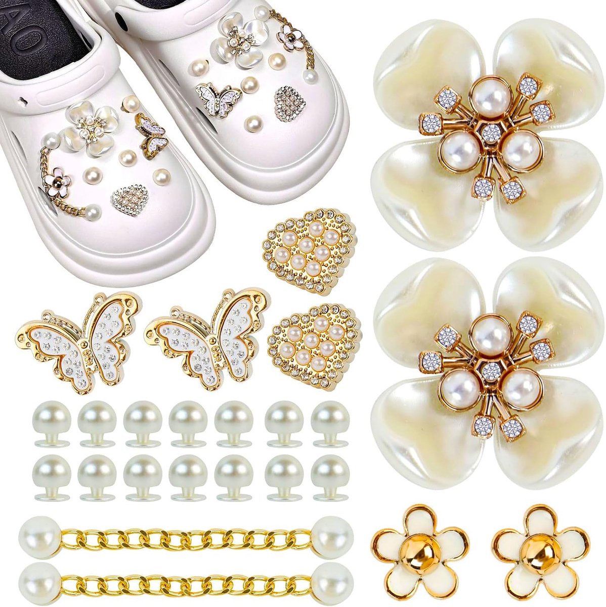 Bedels, Schoenhangers, Schattige Glinsterende Schoenbedels, Speldset Voor Crocs Spelden, Doe-het-zelf Schoendecoratie, Meisjes, Vrouwen, Kinderen