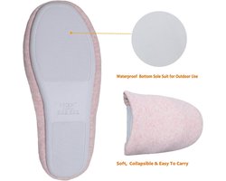 Ofoot Damesslippers voor binnen, Memory Foam wasbare katoenen antislip thuisschoenen