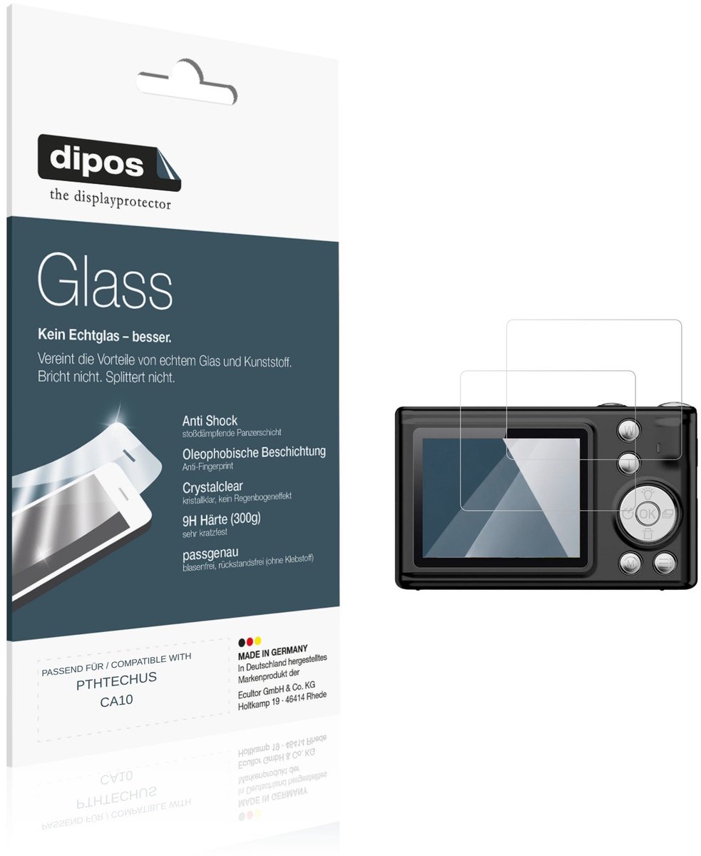 dipos – 2x Pantserfolie geschikt voor PTHTECHUS CA10 | 9H Screenprotector