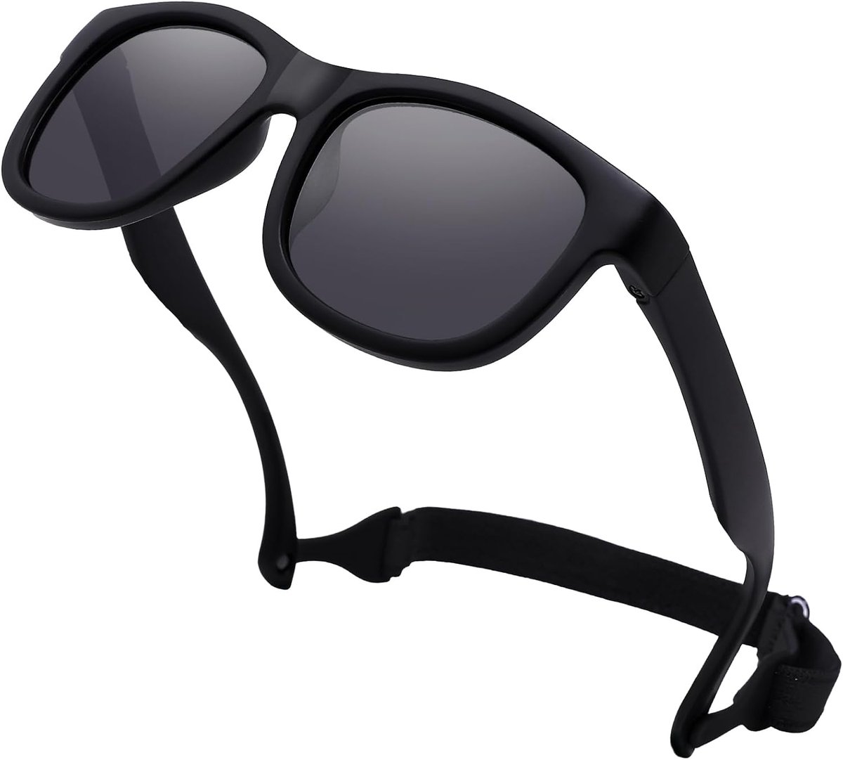 Baby Sunglasses, Polarized Soft Silicone Frame, Flexible Strap with UV400 Protection for 0-24 Months Babies - ShopVlot