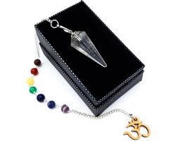 Gemstone garland rhinestone 7 chakra gemstones mantra om aum symbol in jewelry box - metaphysics esoteric witchcraft - ShopVlot