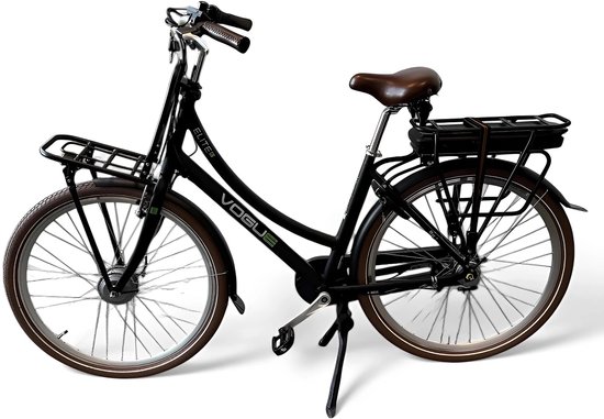 Vogue Elite Elektrische Fiets 3 versnellingen 13Ah 50cm E-bike - Mat zwart met bruine accenten — afbeelding 4