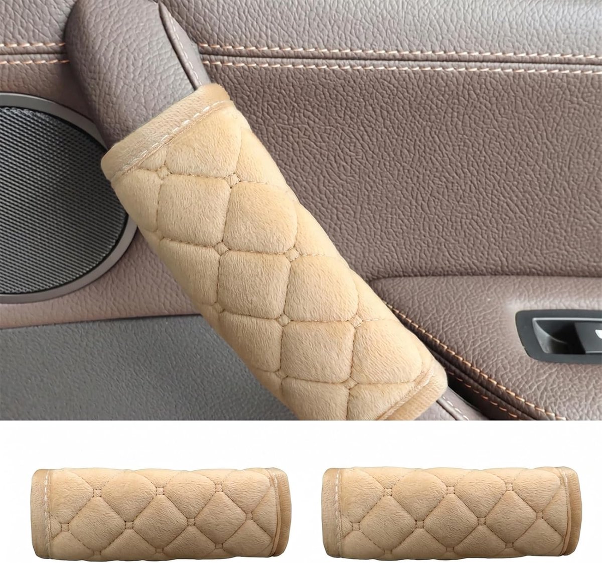 2 stuks deurgreepbescherming voor binnendeur, dakhouder, zacht pluche, voor het interieur van de auto, bescherming - ShopVlot