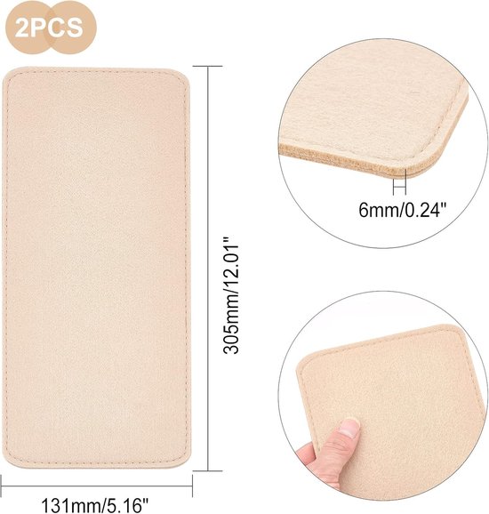 2 Stuks Handtas Basisvormer van Vilt, 30.5x13.2cm, Ondersteuning voor Tote, Schoudertas en Rugzak, Tan, 6mm Dikte, Perfect voor Reis en Organisatie — afbeelding 5