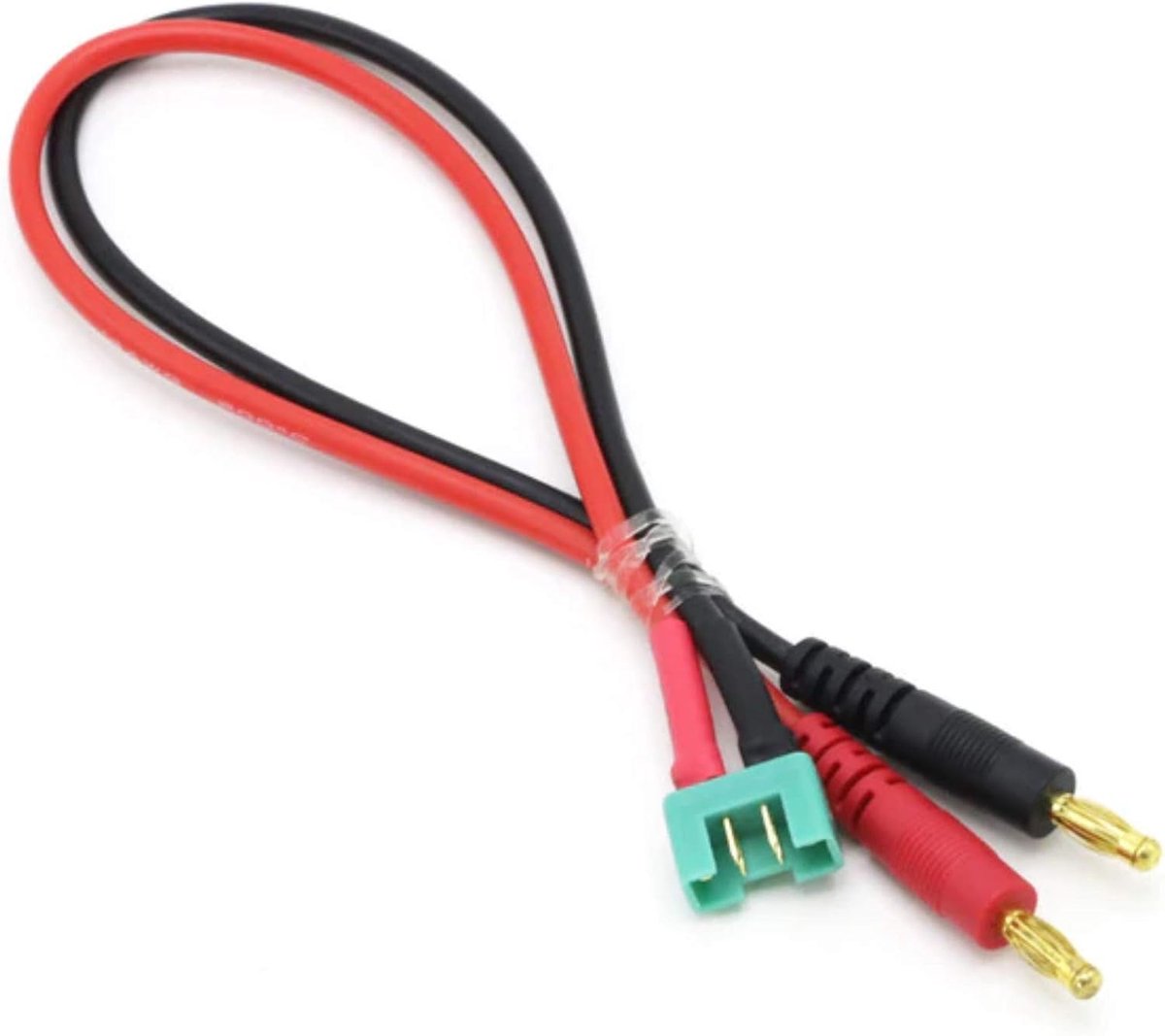 1 Piece MPX Plywood Compatible Premium Lipo Battery Charging Cable 4mm Banana Plug Male 30cm 14AWG Model Making - ShopVlot