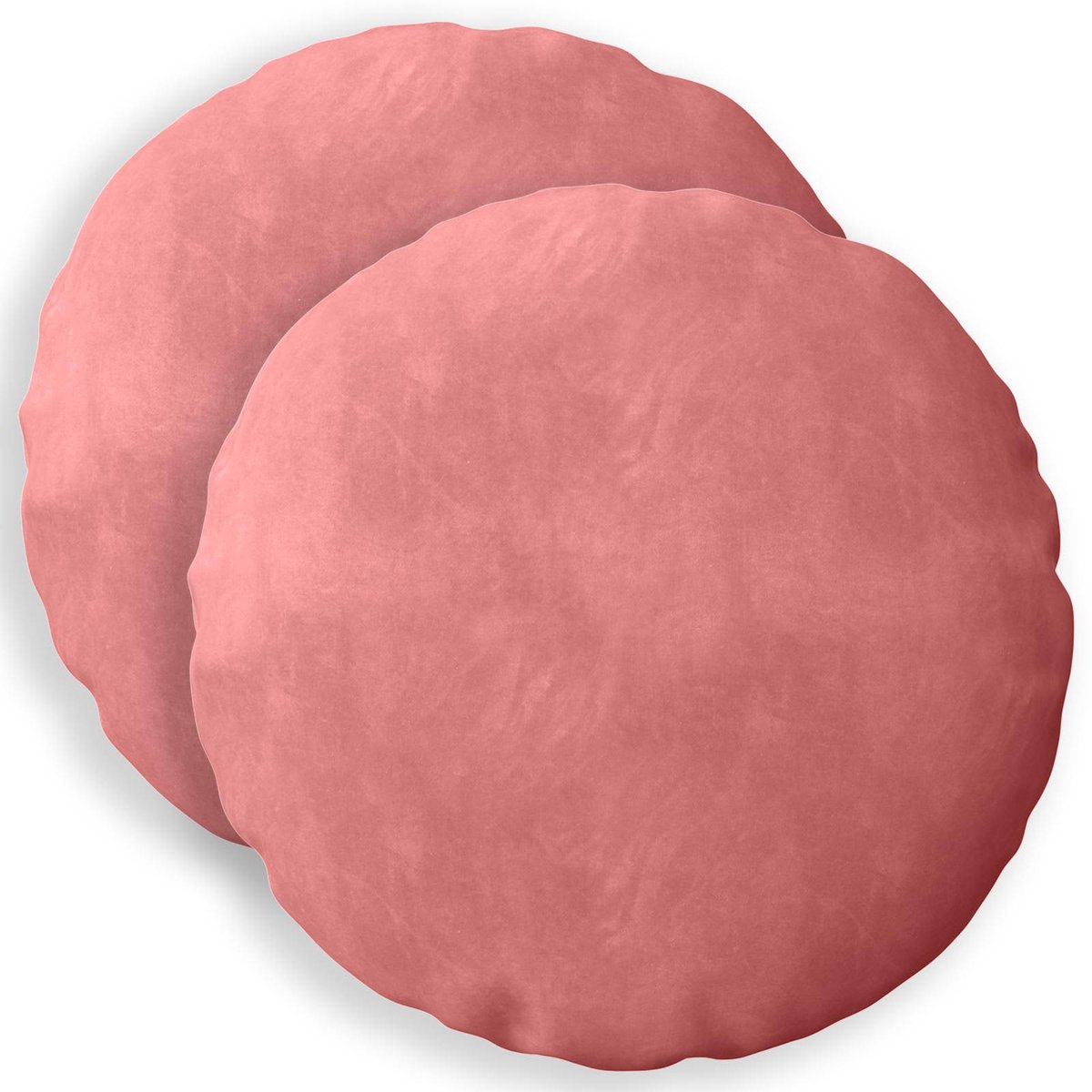 vidaXL Dekenkussen - 2 - st - HEERLEN - Roze - Diam. - 50 - cm - fluweel