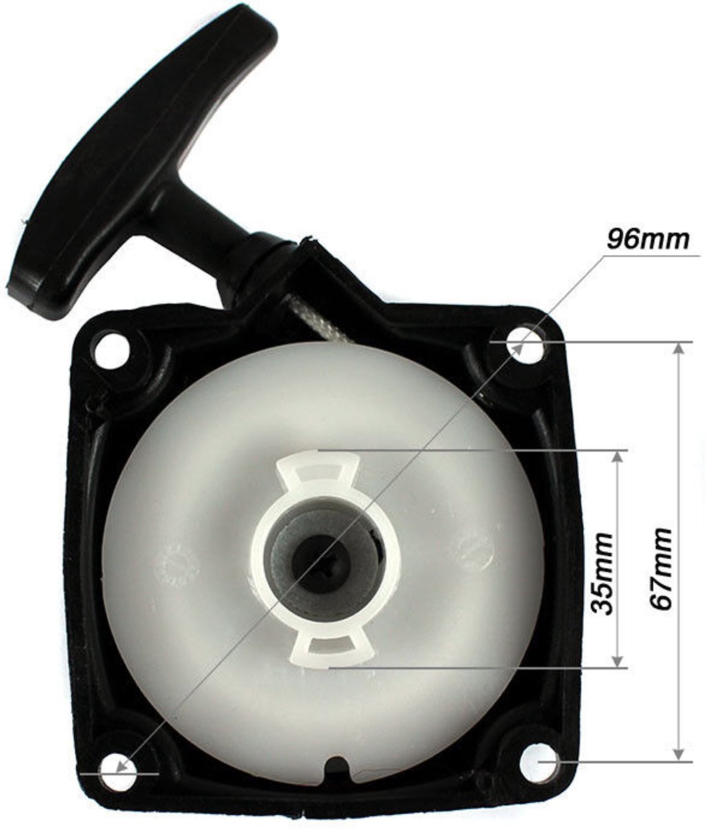 startmotor met terugslag voor Berlan BMS415-S 3HP bosmaaier