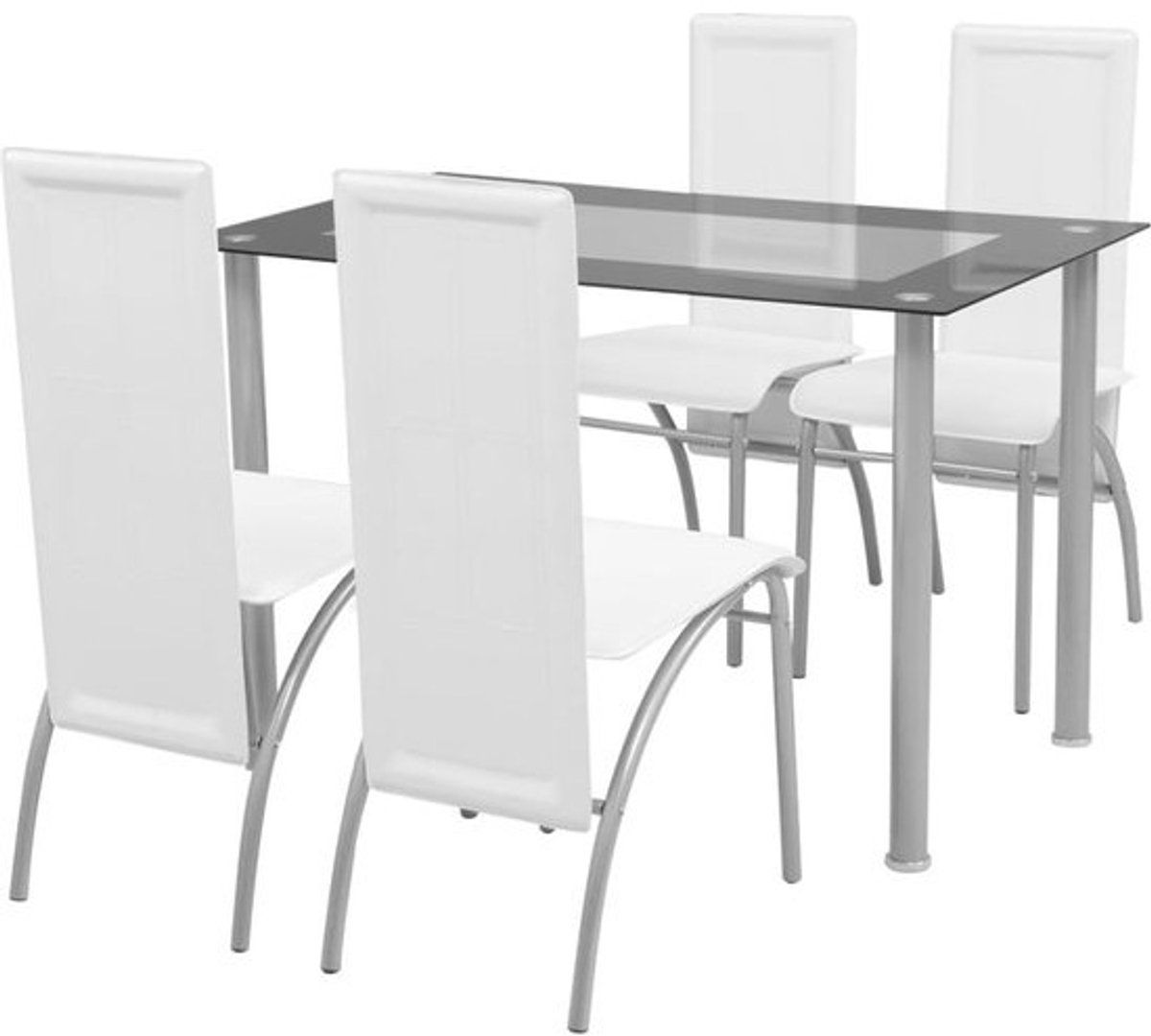 Vijfdelige eetgroep - Eettafel met stoelen - Moderne tafelset voor eetkamer