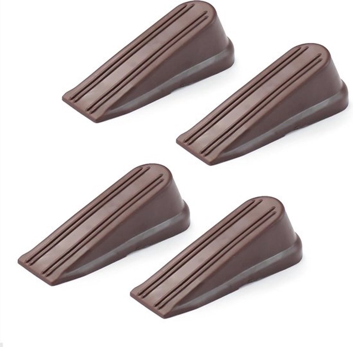 Rubberen deurstopper - Set van 4, schokabsorberend en geluiddempend