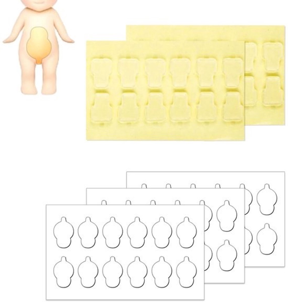 60 dubbelzijdige transparante kleefpads - Transparante lijm voor minifiguren - Vervanging voor plakband - Praktische kleefoplossing - Voor knutselen en reparaties