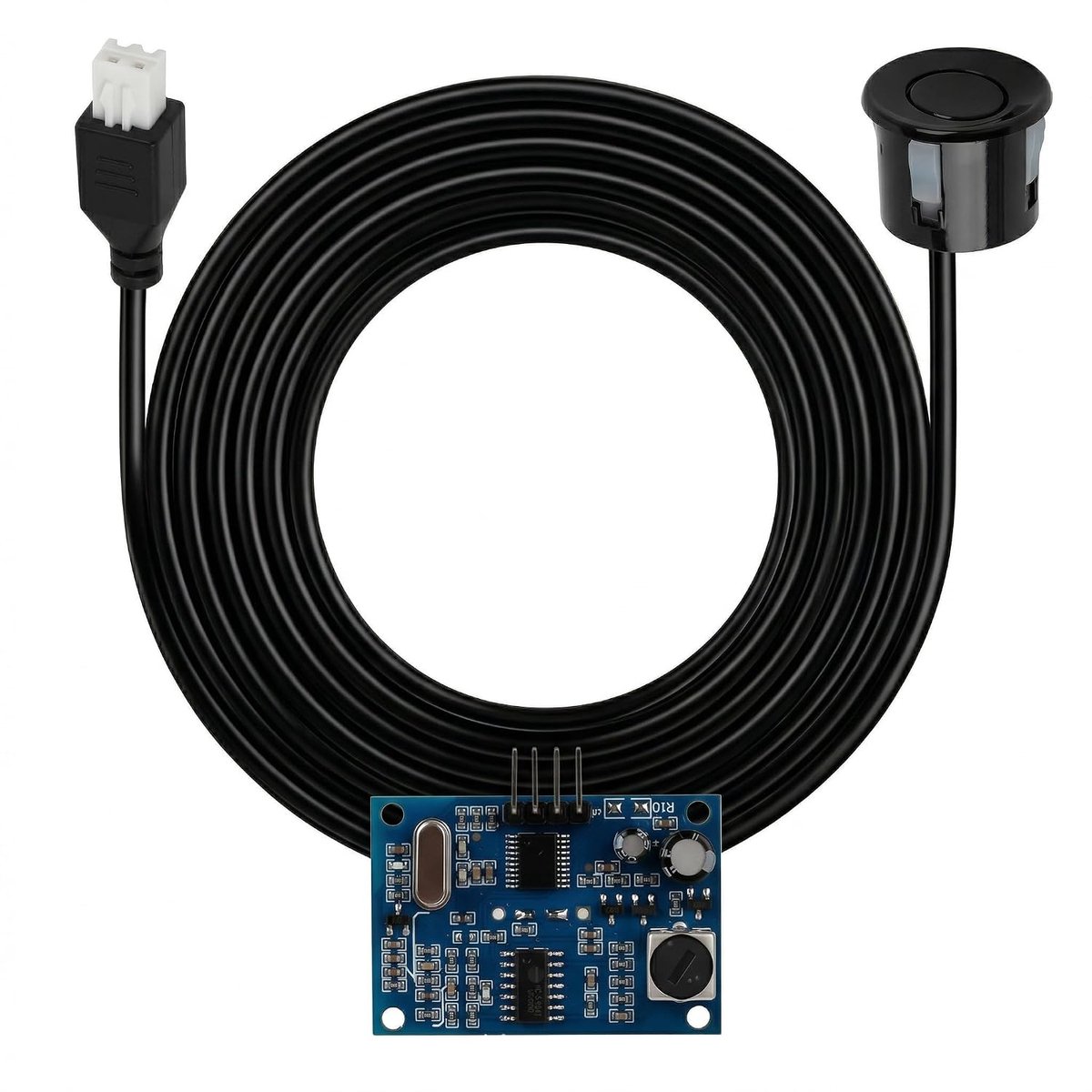 Ultrasone sensormodule 5 V, geïntegreerde ultrasone transducer JSN-SR04T voor telemetrie, waterdichte afstandssensor, hoge precisiemodule, compatibel met SR04-norm en Arduino-kaarten