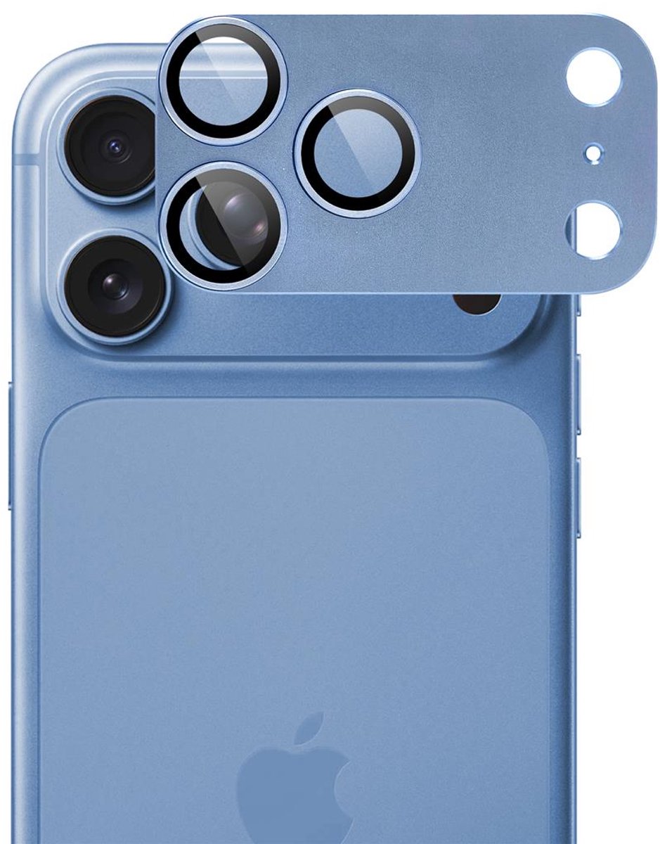 ScreenArmor Lens Shield iPhone 18 Pro Max Camera Protector – Blauw – Premium Aluminium Lensbescherming