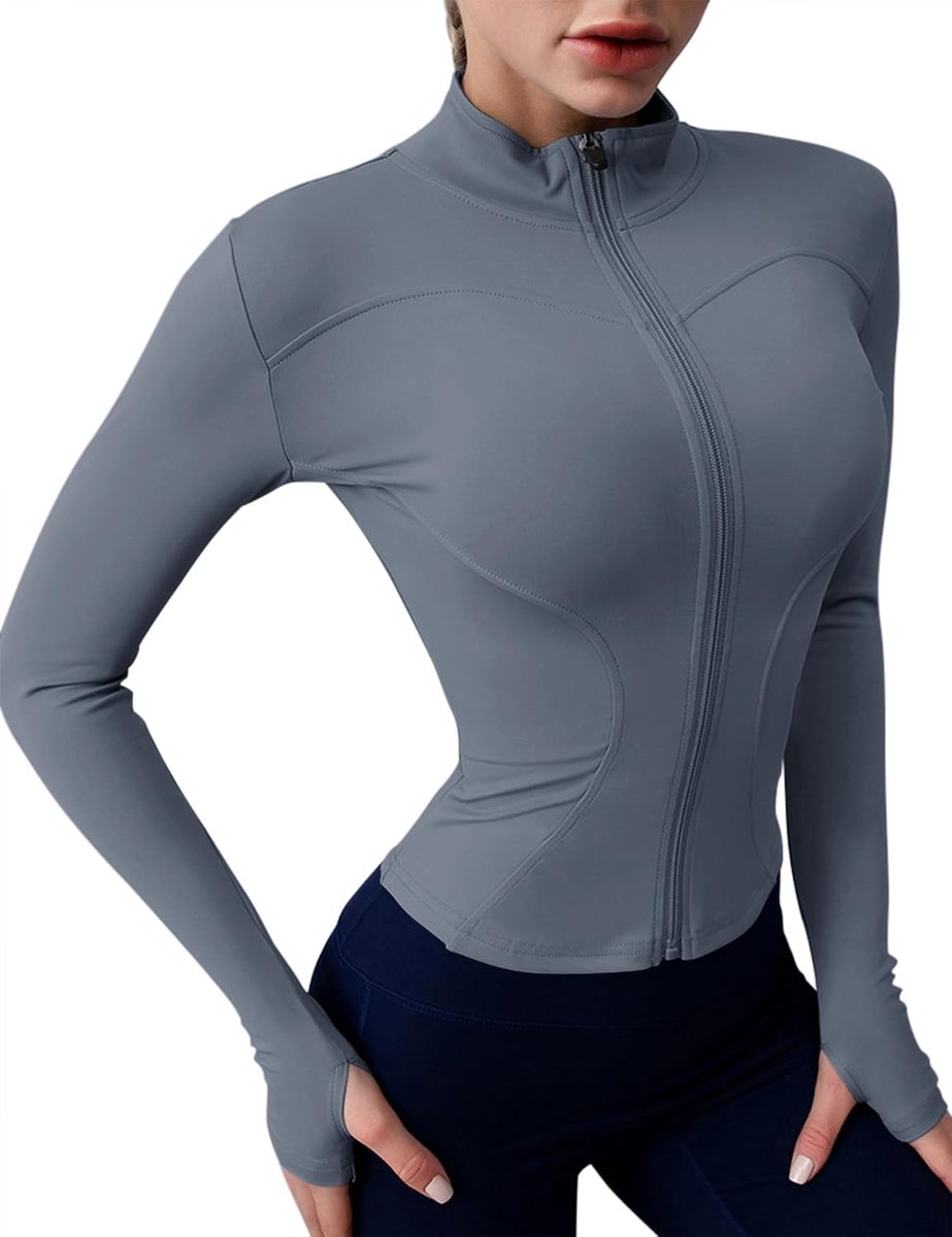Sportshirt met lange mouwen voor dames, sportshirt, fitness, training, yoga, crop tops, hardloopshirts met duimgaten