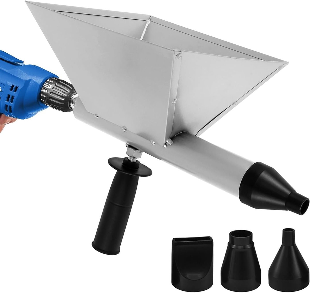 Mortelspuit, mortelpomp, draagbare voegspuit, cementspuit, mortelmixer met 4 spuitmonden, betonspuit voor vloeren, stenen muren en mortelvoegen