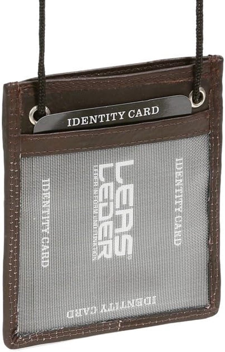 Breast pocket LEAS in genuine leather, brown - LEAS Travel-Line - ShopVlot