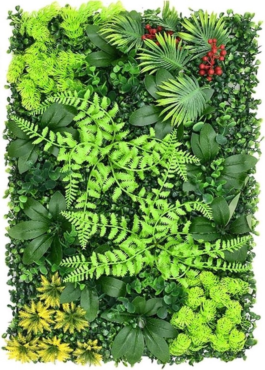 Kunstgraspanelen - Nepgroen - Muurdecoratie - Weerbestendig materiaal - 40 x 60 cm - Groen