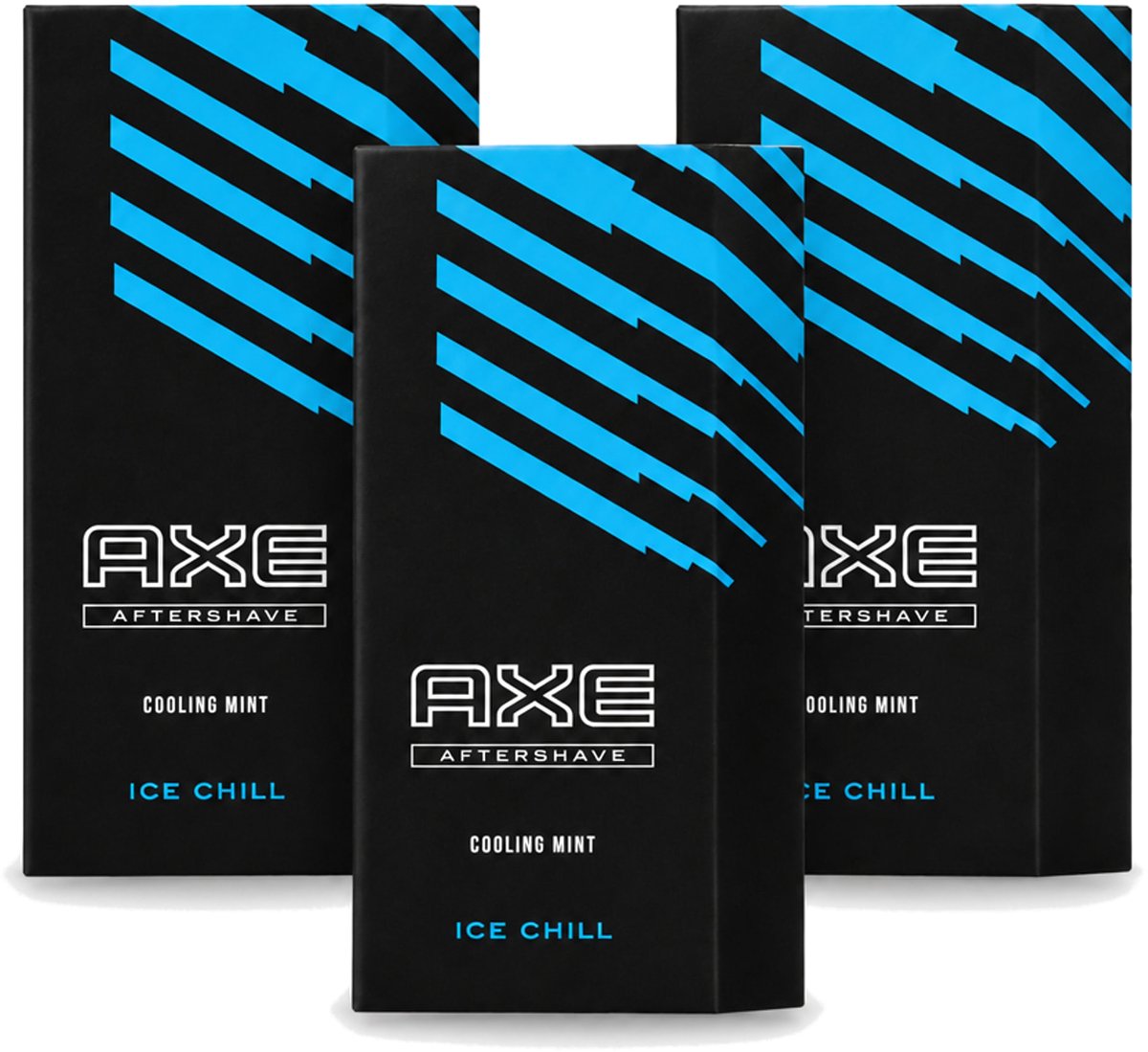 3 x Axe – Aftershave – Ice Chill – Cooling Mint – 100 ml - Voordeelverpakking - 3 stuks