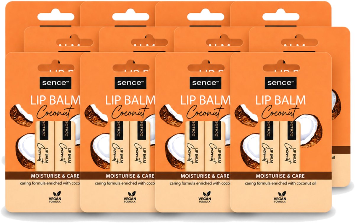 12 x Sence - Moisturise & Care - Lippenbalsem Duo - Verzorgend - 2 x 4,3 g - Voordeelverpakking - 12 stuks