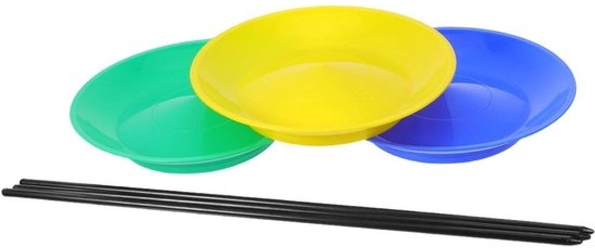 Jongleerset - Circus draaitafel - Vaardigheden trainen - Visueel intrigerend - 23.5 cm - Diverse kleuren