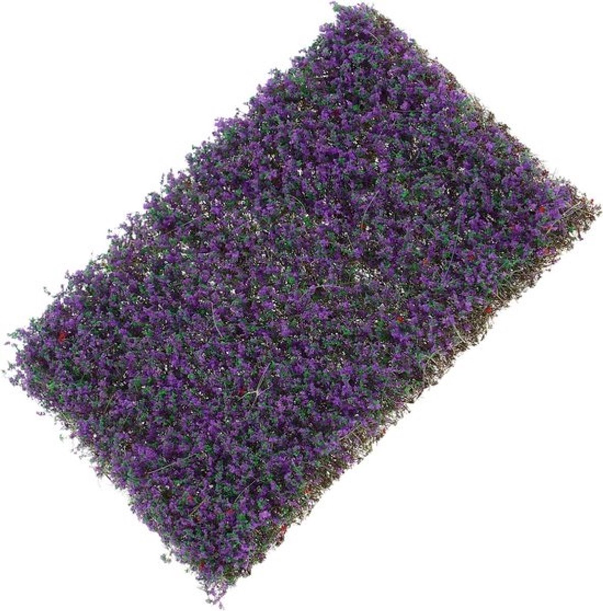 Kunstgrasclusters - Miniatuurplant - Modelbouwdecoratie - Natuurlijke uitstraling - 8.5 x 5.5 cm - Paars
