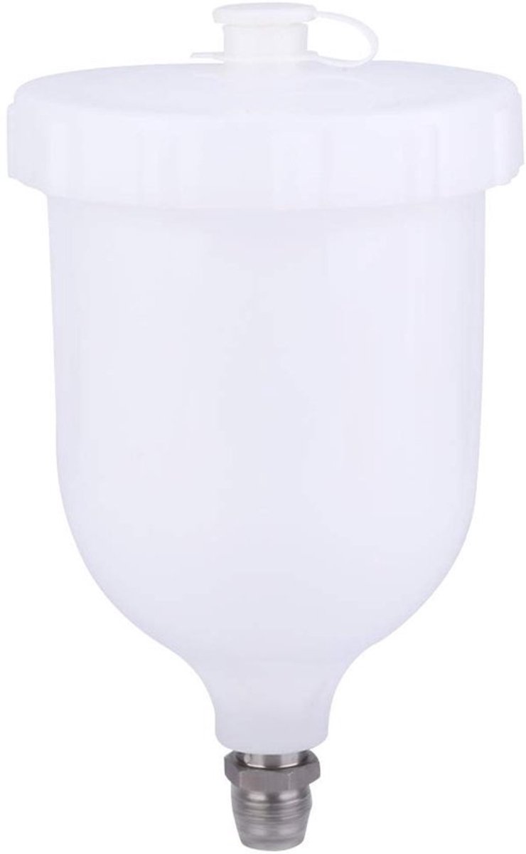 Allecto - Spuitpistoolpot - Zwaartekrachtfeed - 600 ml - Plastic verf cup - Geschikt voor spuitpistolen
