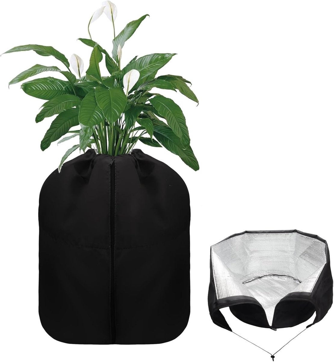 Thermo Plant Protection 40 x 40 cm Plant Protection Plant Winter Protection with Zip Drawstring Pot Protection Plants - ShopVlot