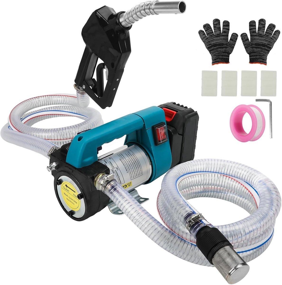 Dieselpomp 45 L/Min - Draadloze Elektrische Brandstofpomp - Compatibel met Makita 18 V Accu - ShopVlot