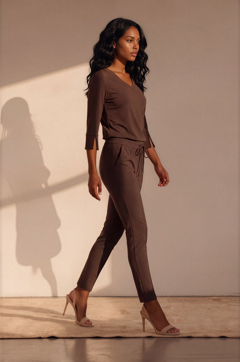 MI PIACE - Travel Top 3/4 Mouw Uni 202095 Espresso - Maat : S