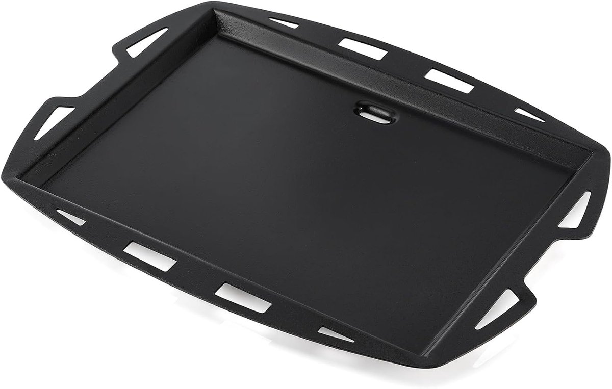 SnelShoppen - Griddle voor Gasbarbecues, Keramisch Gecoat, 41.8x31.7CM, Voor Weber Q100 Q120 Q1000 Q1200, Perfect voor Tuin, Camping en Feestjes