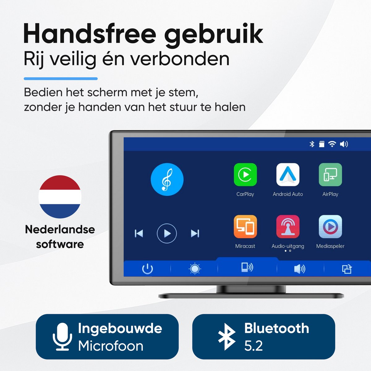 CarMe CarPlay Scherm PRO 7 Inch - Premium Design - Apple CarPlay & Android Auto (Draadloos) - Touchscreen - Navigatiesysteem auto - Android Auto scherm — cadeau in Gadgets - foto 6