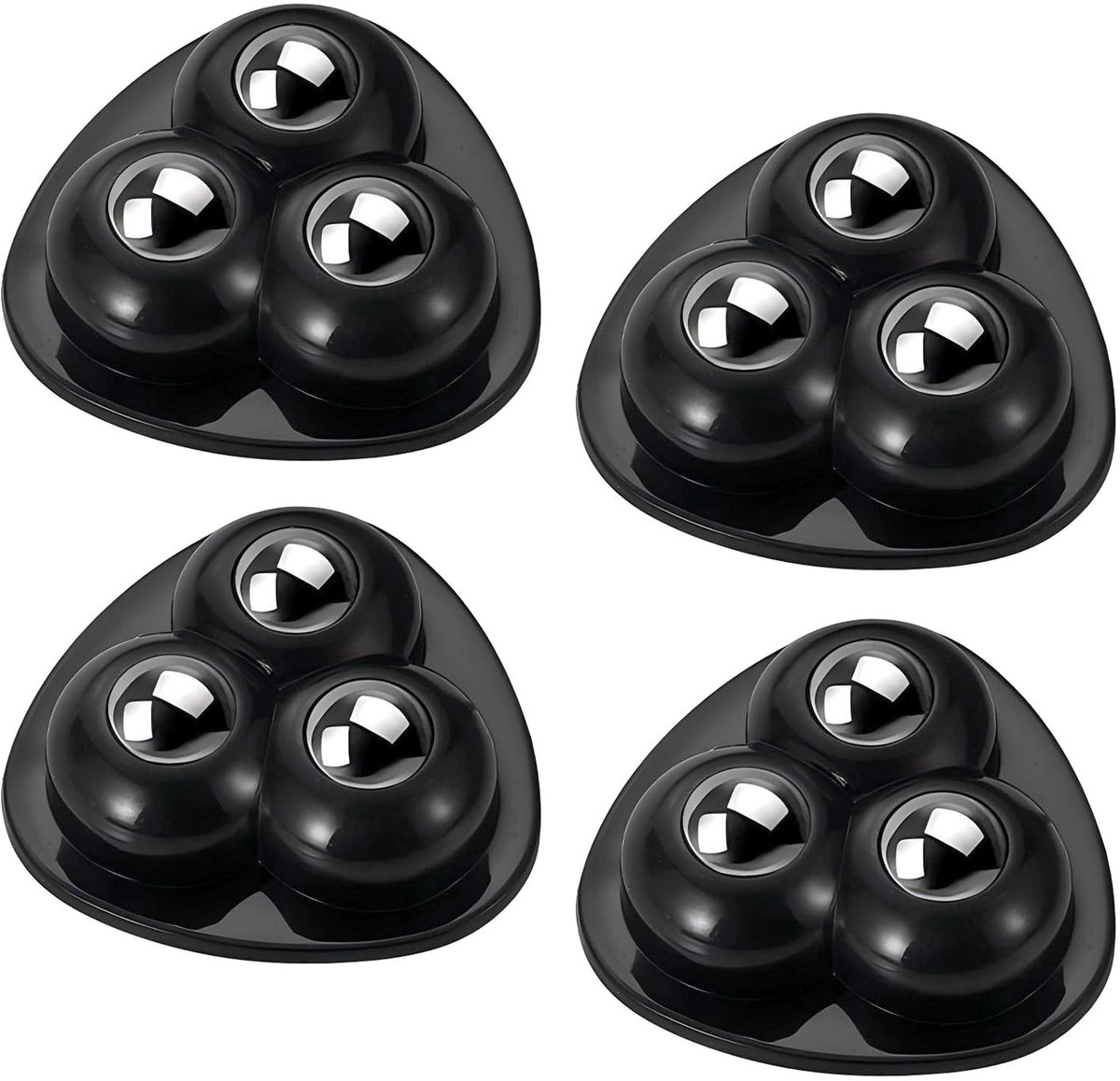 Dailygoods- Kastor 360° Draaiend - Zwenkwielen - Stil - Set van 4 - Totale draagcapaciteit 50 kg - Voor meubels en apparaten - Meubelwielen