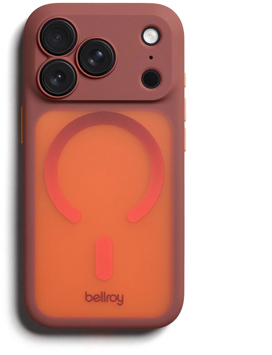 Bellroy Cinch hoesje iPhone 18 Pro – Compatibel met MagSafe – Twee bevestigingspunten voor accessoires – Vervaardigd uit schokabsorberend polymeer - Rood