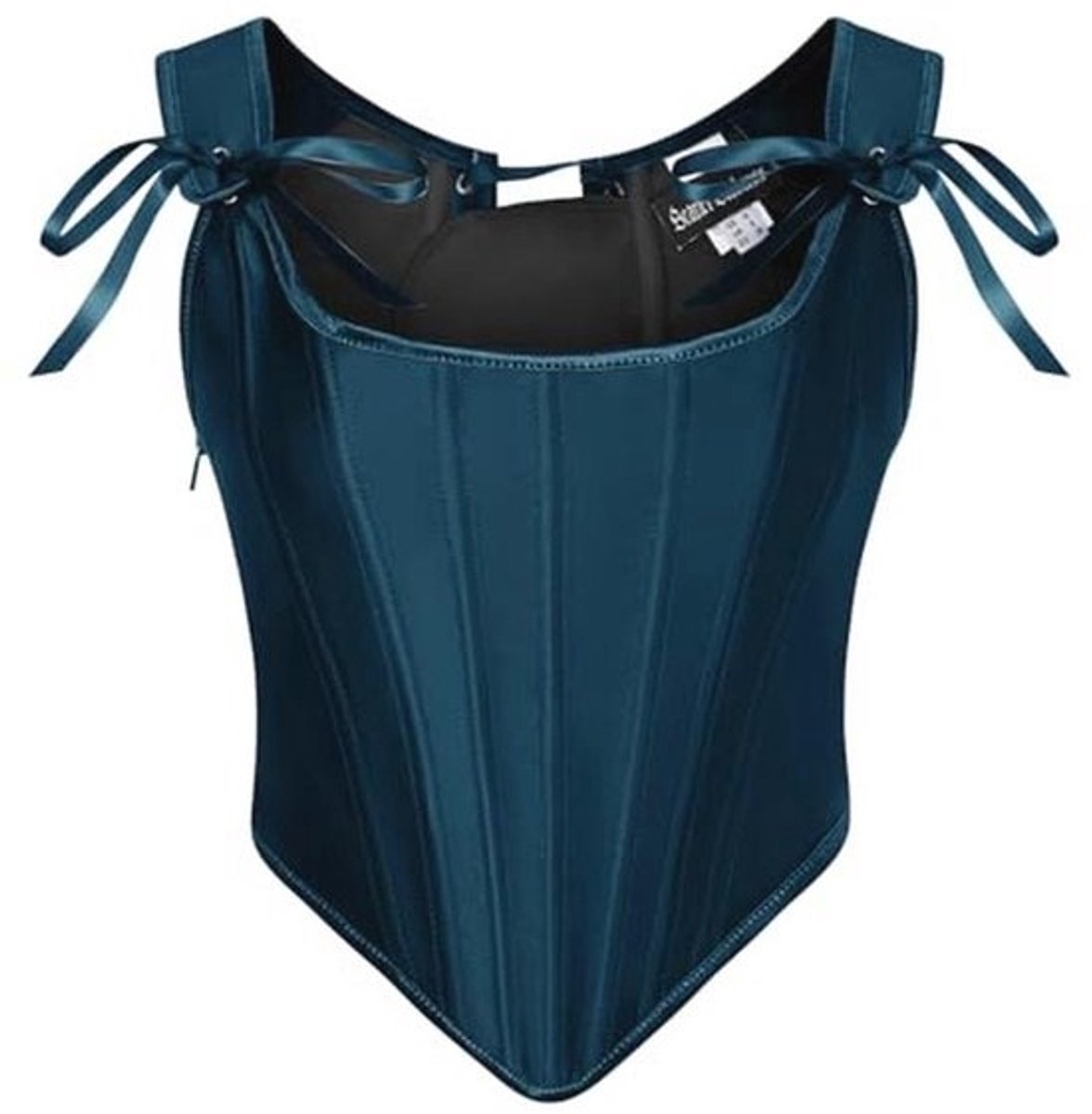 Dameskorset in renaissancestijl met vetersluiting - vintage satijnen bustier