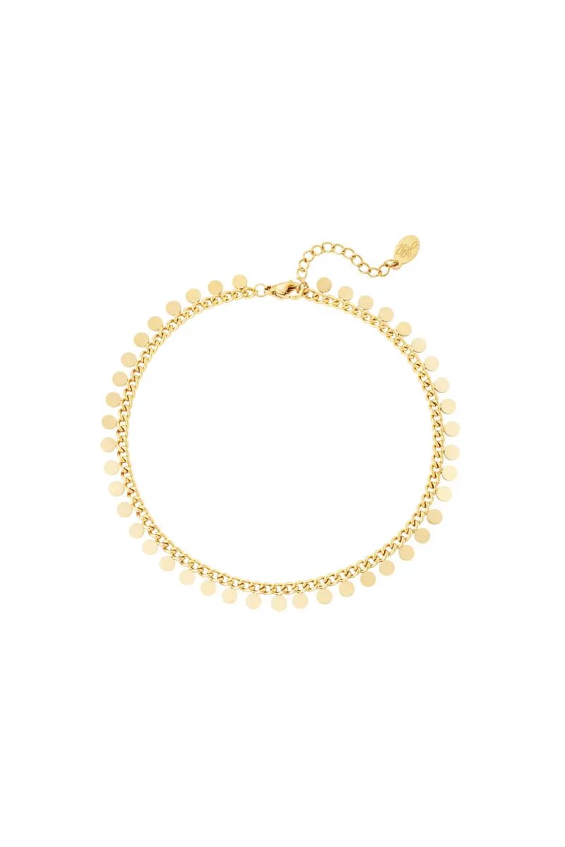 Bella Mar – Armbandje met Muntjes – Goudkleurig – Stainless Steel