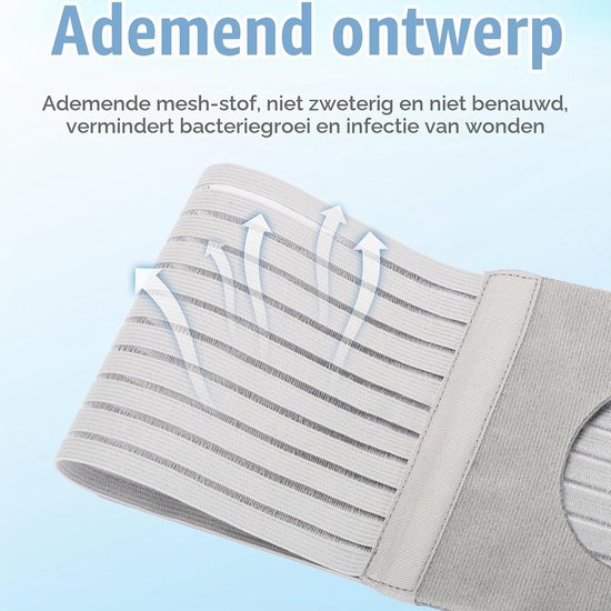 Verstelbare Steunband voor Stoma en Hernia met Openingen voor Colostomie en Preventie van Parastomale Hernia's (M) — afbeelding 4