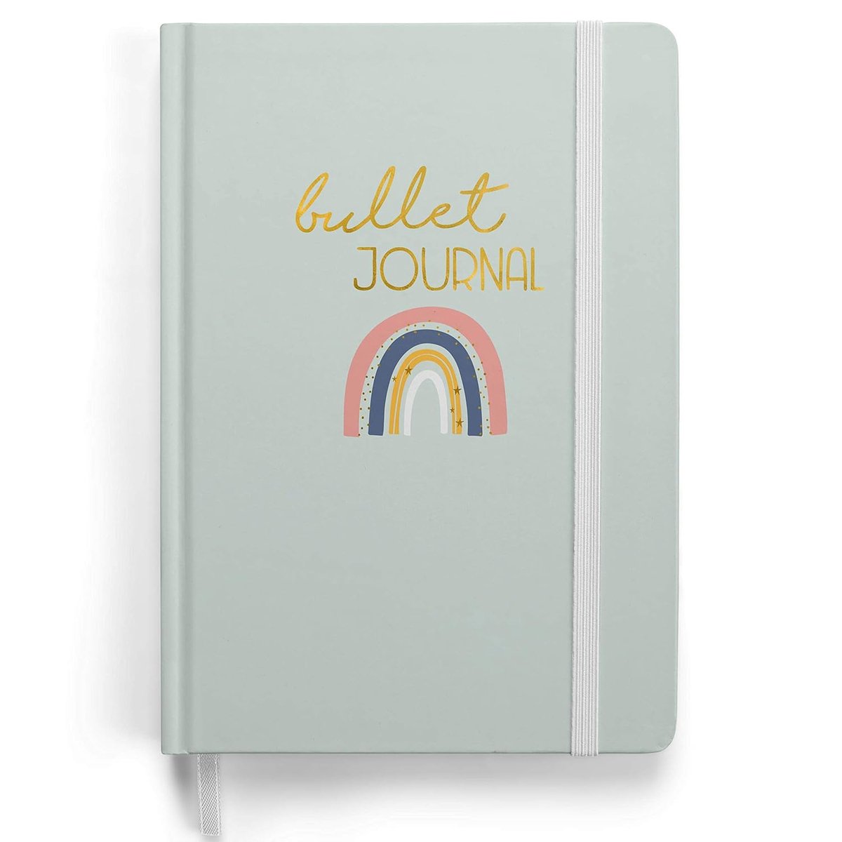 SnelShoppen - Premium Bullet Journal Starter Set - A5 Dotted Notitieboek - 192 Pagina's - 120gsm Dotted Papier - Regenboog Kleur - Inclusief Penhouder