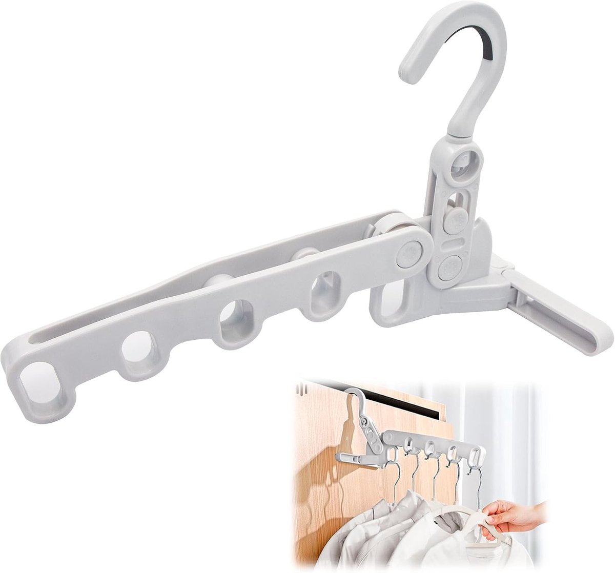 Inklapbare Wandhaken voor Kleding - Multifunctionele Kledingstand voor Badkamer, Balkon en Utility Room - 1 Stuk ABS Wandhaken voor Efficiënte Ruimtebesparing
