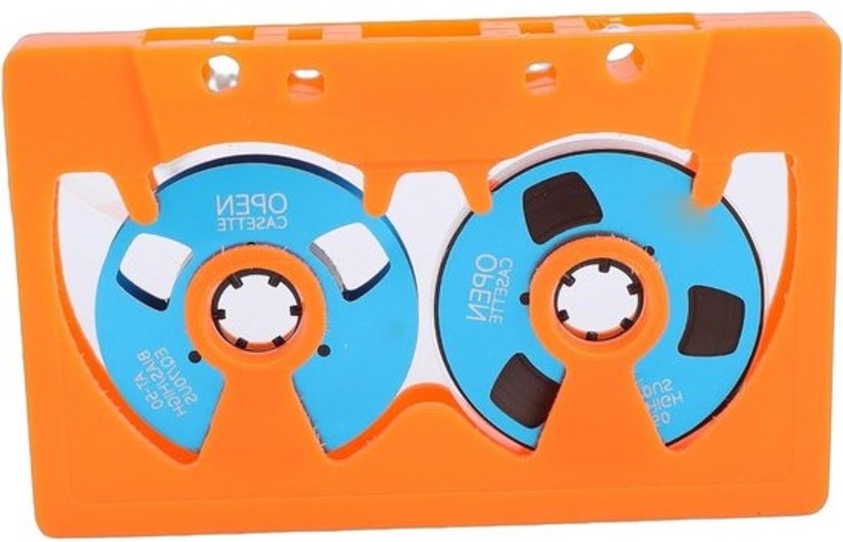 Lege cassetteband - Opnameband voor muziek - Voor het opnemen van muziek - Met visuele spoeleffecten - 50 minuten - Transparant