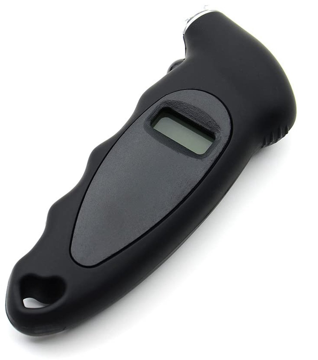 SnelShoppen - Digitale Bandenspanningsmeter met Groot LCD Display, Voor Auto's, Vrachtwagens, Fietsen en Motoren, Schrader Ventiel, 4 Eenheden, LED Ac