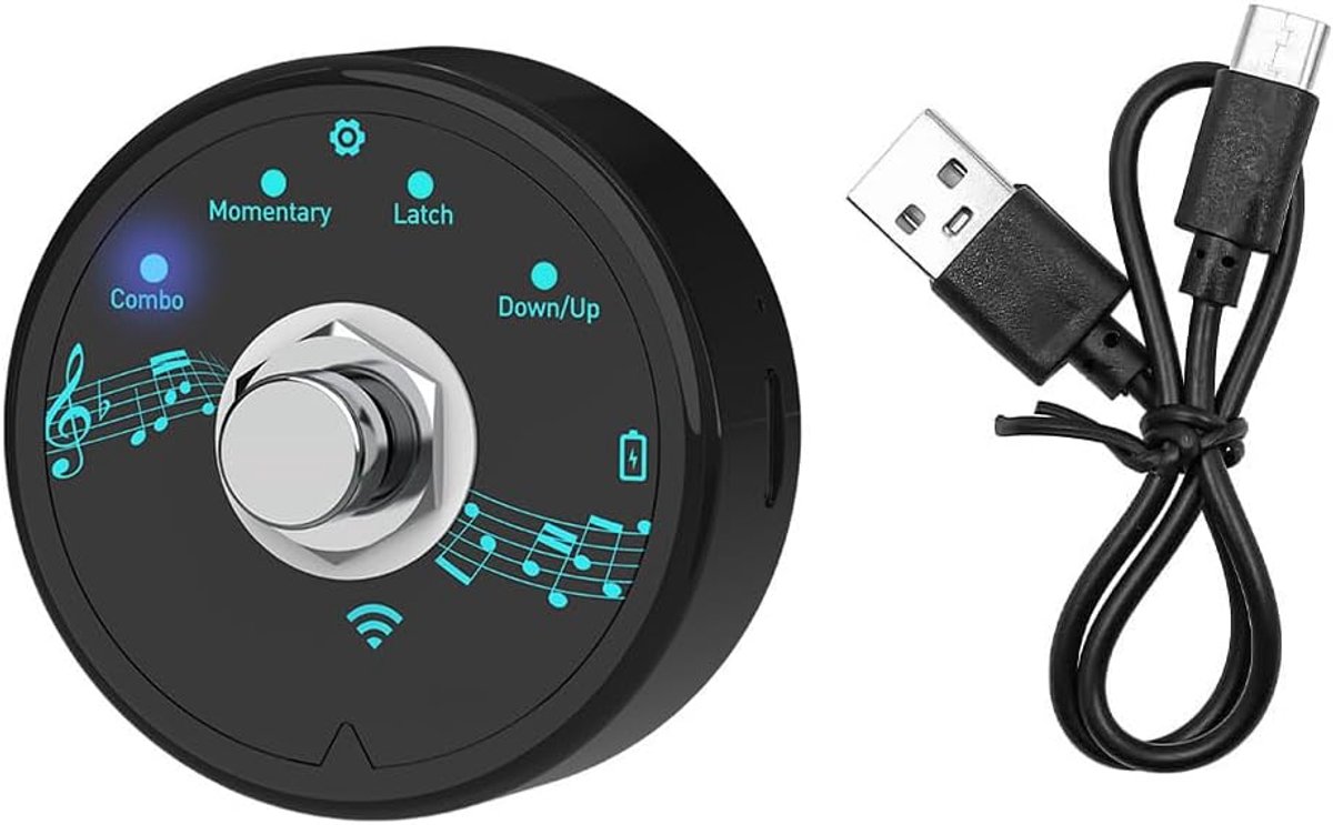 MIDI-controller voetbediening - draadloos Bluetooth 5.1 - ultra-lage latency - ideaal voor muzikanten - SnelShoppen