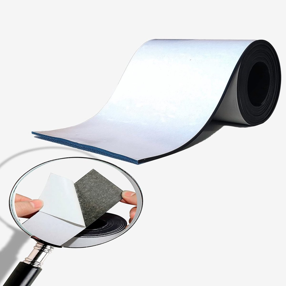 Self-adhesive rubber roll / adhesive rubber plate / rubber film / non-slip rubber base / width 10 cm x length 1 m - ShopVlot
