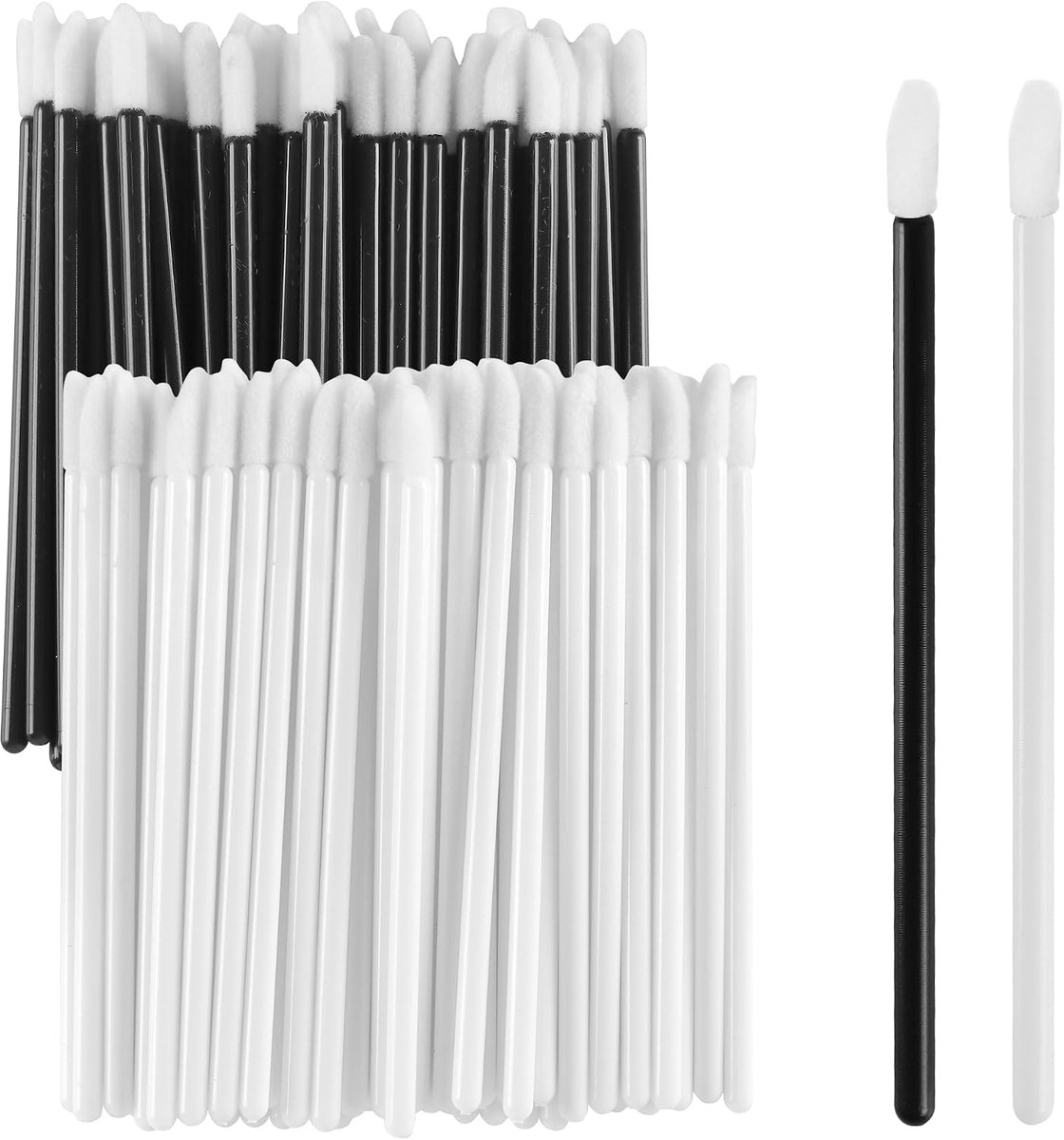 Lippenpenselen 1000 stuks - Zwart en wit - Hoogwaardig polypropyleen - Voor perfecte lippen make-up - ShopVlot