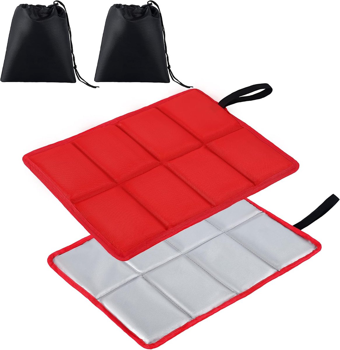 Kussens, Warme Zitkussens, Opvouwbaar, Waterdicht, Machinewasbaar, buitenzitkussens met 2 Opbergzakken voor Kamperen, Picknicken en Vissen