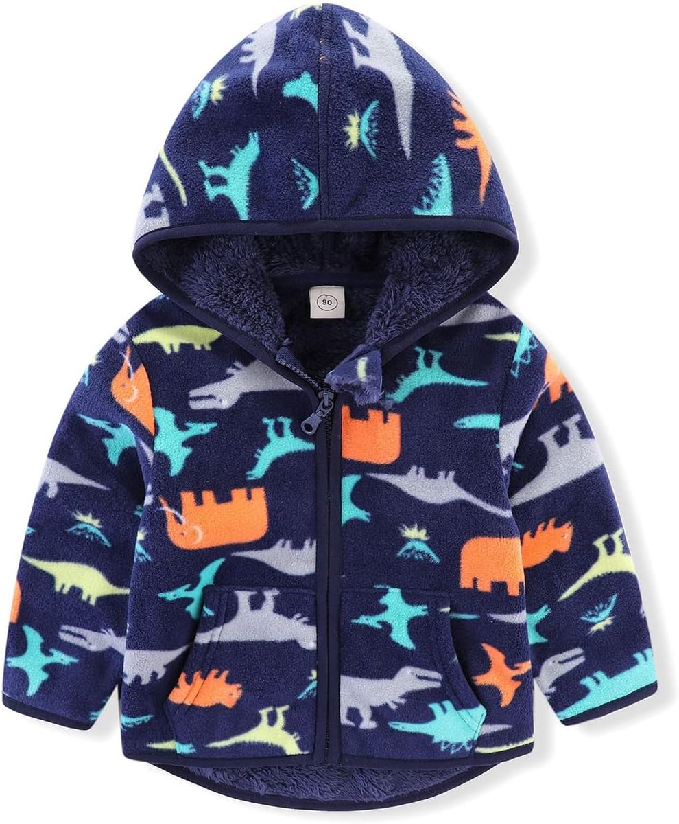 Jongens uniseks peuters meisjes kinderen warm fleece jack volledige rits pullover bovenkleding sweatshirt