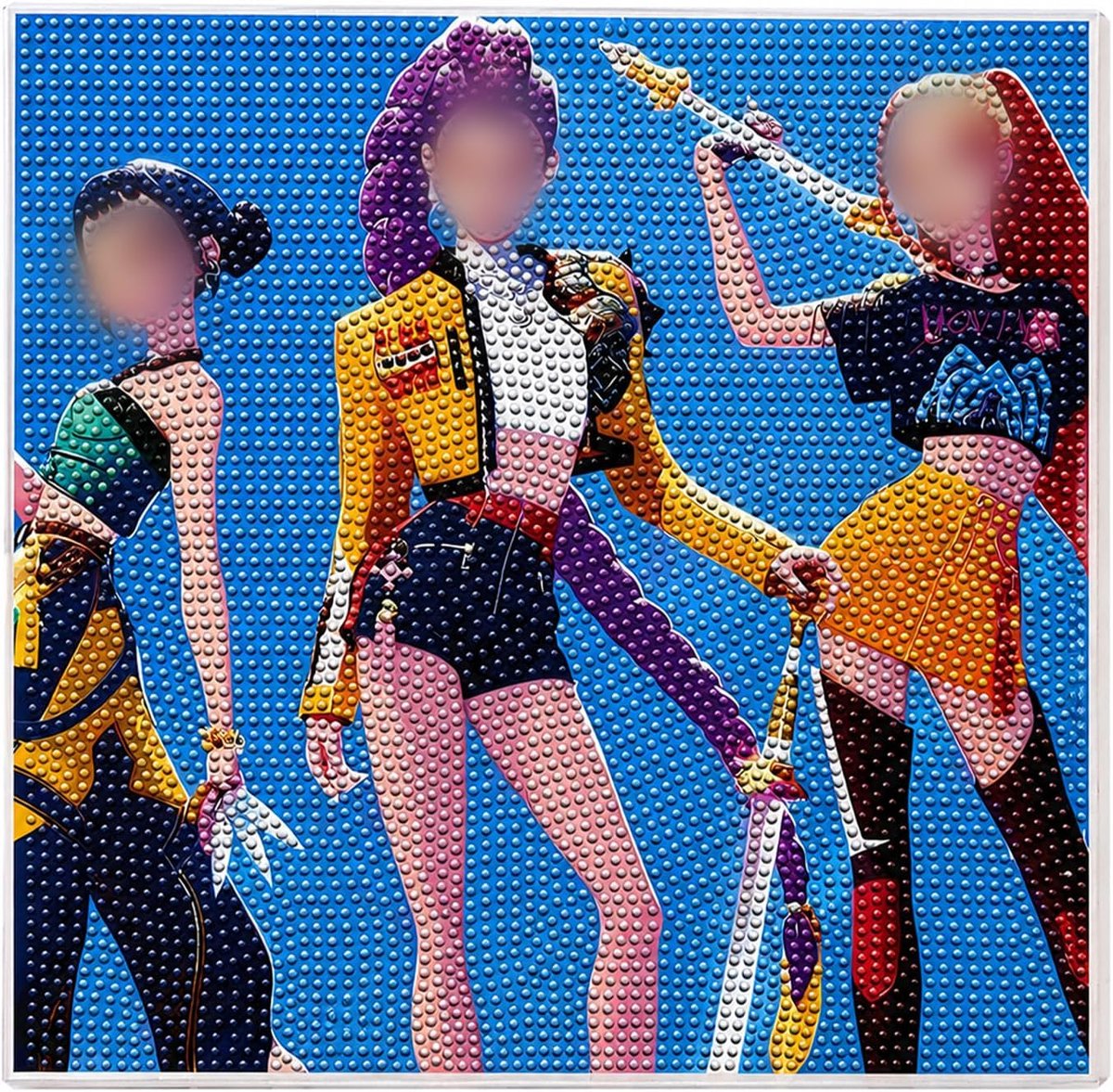 5D Diamond Painting demon kinderen, doe-het-zelf diamantschilderij voor kinderen, cartoon-mozaïekproductie, meisjescadeau voor woondecoratie (20 x 20 cm)