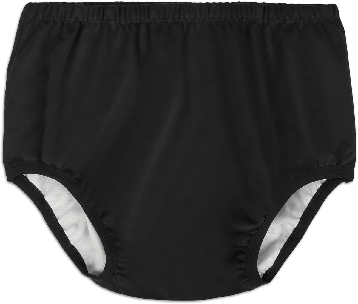 Luierhoes voor volwassenen voor incontinentie, actieve waterdichte latexbroek met een licht absorberende katoenen laag, geruisloos, herbruikbaar, wasbaar, pull-up plastic broek (zwart, 3XL)