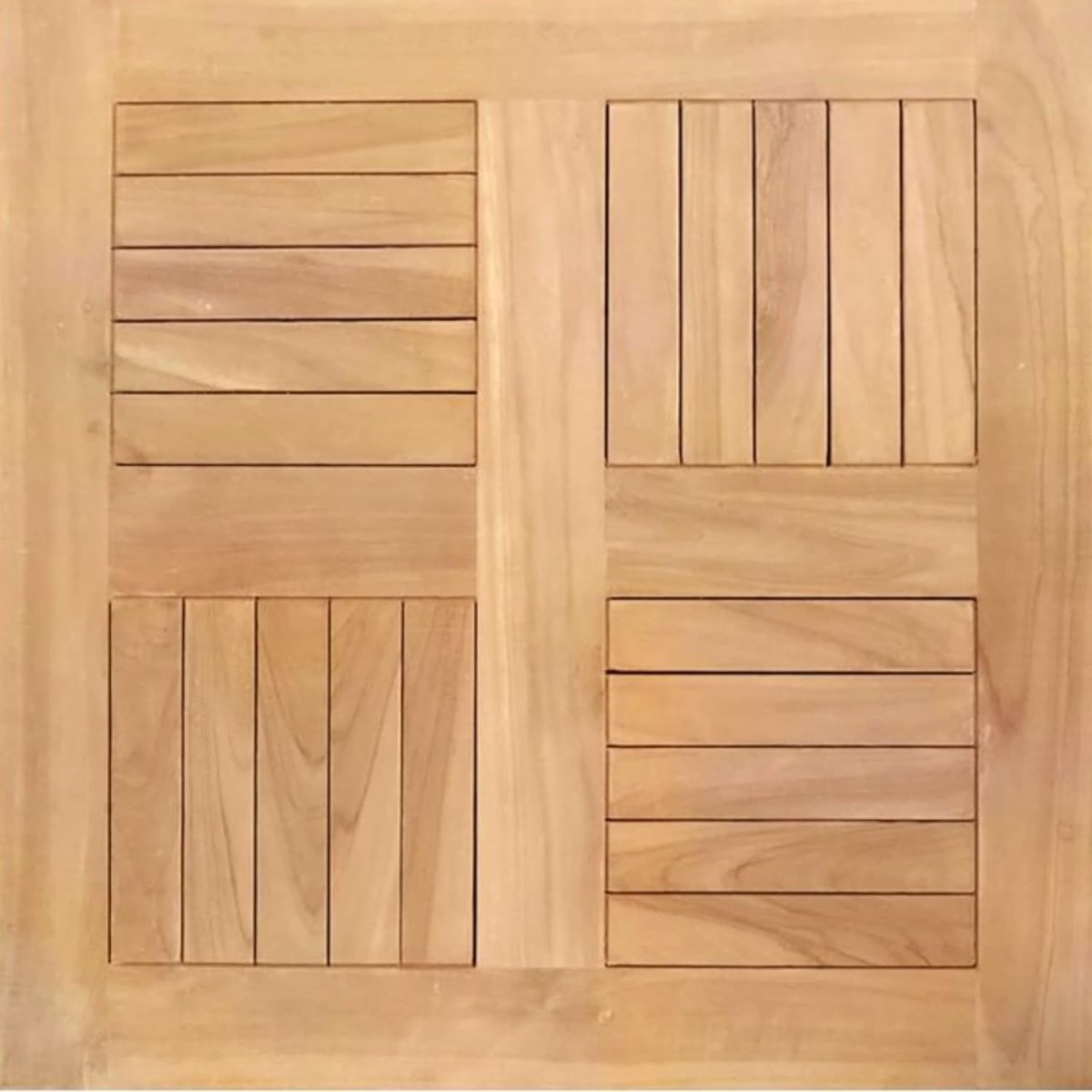 Maruccia - Tafelblad voor bar en restaurant - voor binnen en buiten - teakhout - vierkant (70 x 70 cm)
