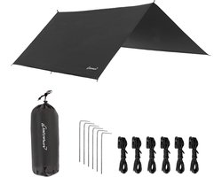 Clostnature Waterproof Camping Tarpaulin, 293 x 396 cm, Rainsail, Robust Hammock Tarpaulin, Lightweight Camping - ShopVlot