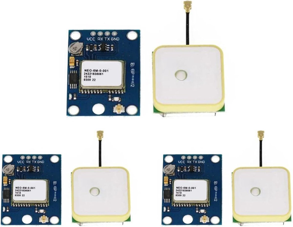 GPS Module, GY-NEO6MV2 NEO-6M GPS Flight Control Module 3V-5V with Super Strong Ceramic Antenna for Arduino EEPROM APM 2.5 (3 PCS)