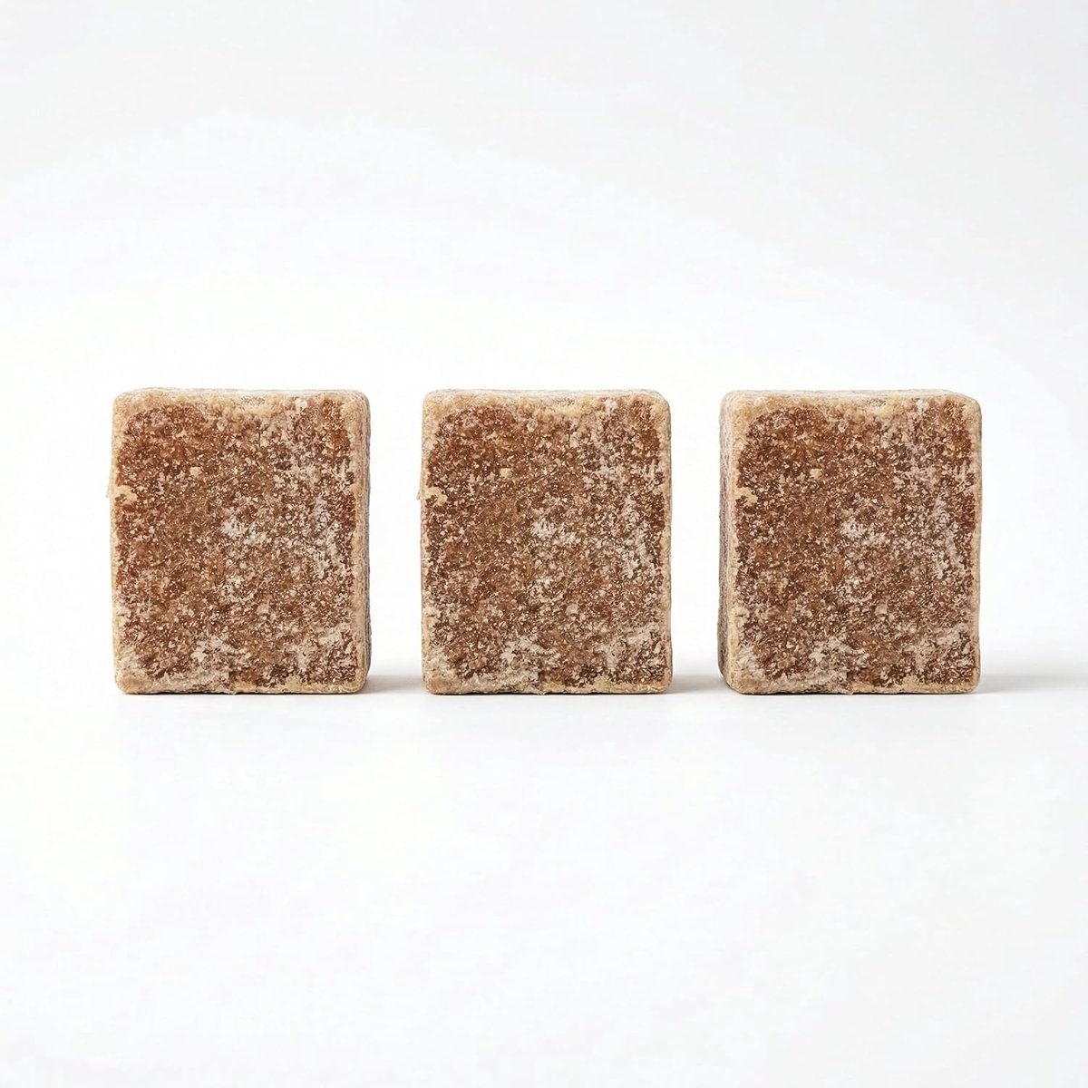 3 vierkante muskus, barnsteenkleuren